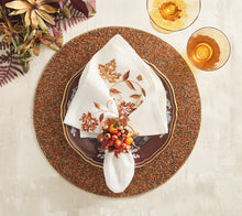 Load image into Gallery viewer, Cornucopia Napkin Ring with Raised Berries and Pumpkins, Set of 4

