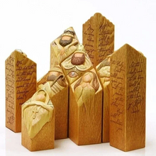 Load image into Gallery viewer, 9pcs Heaven Nativity Tree Pillar Statues
