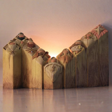 Load image into Gallery viewer, 9pcs Heaven Nativity Tree Pillar Statues
