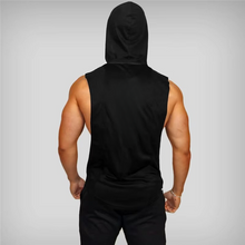 Load image into Gallery viewer, Men's Cotton Gym Hooded Tank Top
