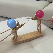 Load image into Gallery viewer, Wooden fencing puppets game
