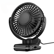 Load image into Gallery viewer, USB Clip-On Desk Fan with Quiet Brushless Motor and Strong Clamp – Portable Mini Personal Cooling Fan
