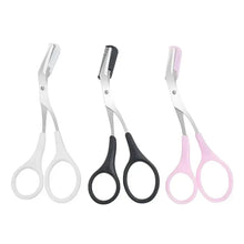 Load image into Gallery viewer, Stainless Steel Eyebrow Trimmer Scissors with Comb
