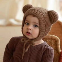 Load image into Gallery viewer, Baby Bear Knitted Hat Winter Style
