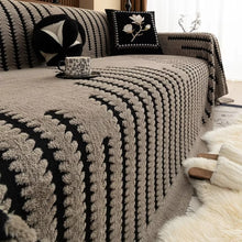 Load image into Gallery viewer, Plush Tufted Couch Cover, Symmetrical Linear Design
