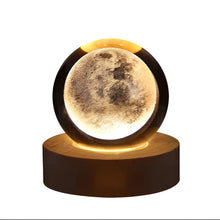 Load image into Gallery viewer, 2.36 in RGB Crystal Ball Night Light with Milky Way and Moon - Cosmos-Inspired Bedside Decoration
