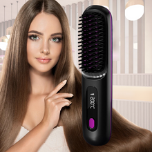 Load image into Gallery viewer, Hair Straightening Brush with Digital Display
