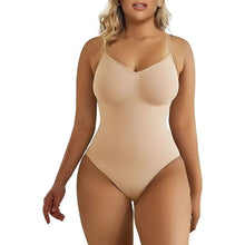 Load image into Gallery viewer, V Neck Spaghetti Strap Compression Bodysuit Shapewear
