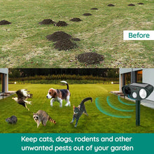 Load image into Gallery viewer, Solar Powered Ultrasonic Animal Repeller with Motion Sensor for Gardens Ponds and Lawns
