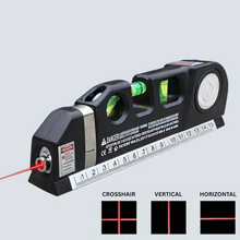 Load image into Gallery viewer, Multipurpose Laser Level Tool with Cross Line Projection and 8-Foot Tape Measure
