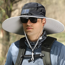 Load image into Gallery viewer, Ultimate Outdoor Sun Hat with Rechargeable LED and Wide Brim
