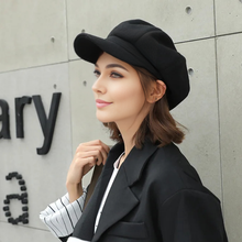 Load image into Gallery viewer, Wool Winter Newsboy Cap for Women
