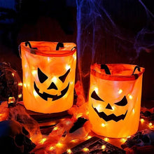 Load image into Gallery viewer, Halloween Treat Bag LED Pumpkin Candy Bucket
