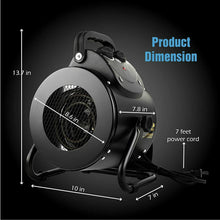 Load image into Gallery viewer, 1500W Greenhouse Heater with Dual Air Circulation and Overheat Protection, IPX4 Splash Resistant
