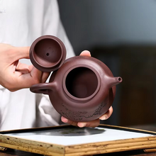 Load image into Gallery viewer, 9.47 fl oz Purple Clay Teapot With Built-In Filter, Traditional Yixing-Style Home Tea Infuser
