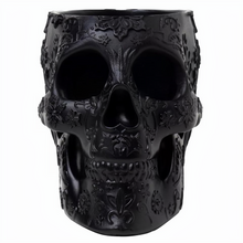 Load image into Gallery viewer, Black Skull Makeup Brush Holder
