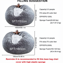 Load image into Gallery viewer, Bean Bag Cover 5ft Black
