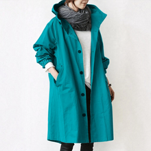Load image into Gallery viewer, Hooded Waterproof Trench Coat
