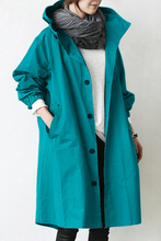 Load image into Gallery viewer, Hooded Waterproof Trench Coat
