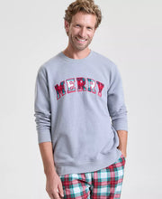 Load image into Gallery viewer, Hip Length Merry Plaid Sweatshirt with Crew Neckline and Long Sleeves
