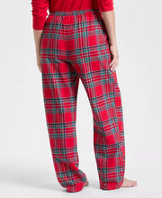 Load image into Gallery viewer, Plaid Pajama Set with Crewneck Pullover Top and Drawstring Pants in Cotton

