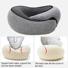 Load image into Gallery viewer, Memory Foam Neck Pillow with O Shape Wrap Design and Adjustable Fastener for Travel
