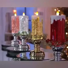 Load image into Gallery viewer, LED Christmas Candles Rechargeable With Glitter
