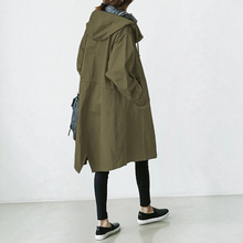 Load image into Gallery viewer, Hooded Waterproof Trench Coat
