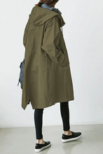 Load image into Gallery viewer, Hooded Waterproof Trench Coat
