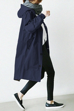 Load image into Gallery viewer, Hooded Waterproof Trench Coat
