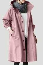 Load image into Gallery viewer, Hooded Waterproof Trench Coat
