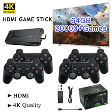 Load image into Gallery viewer, HDMI 4K TV Game Stick Console | 64GB with 20,000+ Retro Games &amp; 2 Wireless Gamepads
