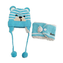 Load image into Gallery viewer, Baby Bear Knit Winter Hat
