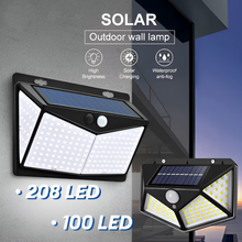 Load image into Gallery viewer, Solar Powered LED Wall Light with Motion Sensor, Waterproof Outdoor Security Lamp for Yard, Pathway, and Front Door
