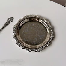 Load image into Gallery viewer, Retro Luxury Silver Plated Dessert Tray and Decorative Plate for Cakes, Fruits, Snacks, and Jewelry
