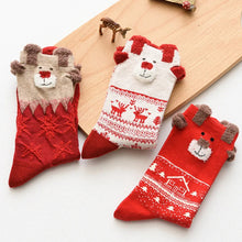 Load image into Gallery viewer, Festive Reindeer Christmas Socks for Women
