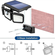 Load image into Gallery viewer, Solar Motion Sensor Light with 74 LED Bulbs and 270 Degree Coverage

