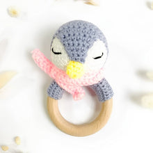 Load image into Gallery viewer, Baby Rattle in Wood and Crochet
