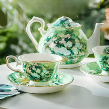 Load image into Gallery viewer, Exquisite Ceramic Tea and Coffee Set with Hand‑Painted Art and Matching Dish
