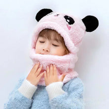 Load image into Gallery viewer, Kids Fuzzy Panda Scarf Hat with Ears
