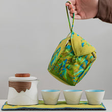 Load image into Gallery viewer, Portable Gradient Travel Tea Set with One Pot and Three Cups
