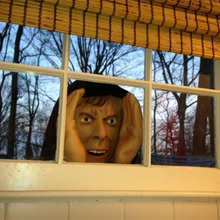 Load image into Gallery viewer, Creepy Window Peeker Halloween Prop with Suction Cups
