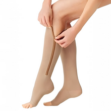Load image into Gallery viewer, Zippered Compression Socks Support Stockings 20-30 mmHg
