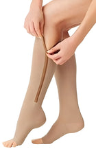 Load image into Gallery viewer, Zippered Compression Socks Support Stockings 20-30 mmHg
