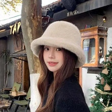 Load image into Gallery viewer, Plush Winter Bucket Hat for Women
