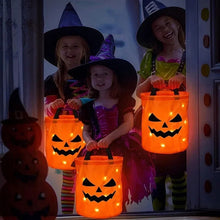 Load image into Gallery viewer, Halloween Treat Bag LED Pumpkin Candy Bucket
