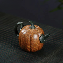 Load image into Gallery viewer, Handmade Yixing Purple Clay Pumpkin Teapot 15 oz – Traditional Chinese Zisha Tea Maker
