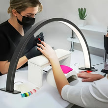 Load image into Gallery viewer, Arc Desk Lamp with LED Panel and Adjustable Color Temperature
