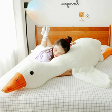 Load image into Gallery viewer, Big White Goose Throw Pillow Duck Sleeping Plush Toy Big Goose Doll Stuffed Toy
