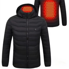 Load image into Gallery viewer, Men's Heated Winter Jacket with USB Electric Warming and Thick Padded Insulation
